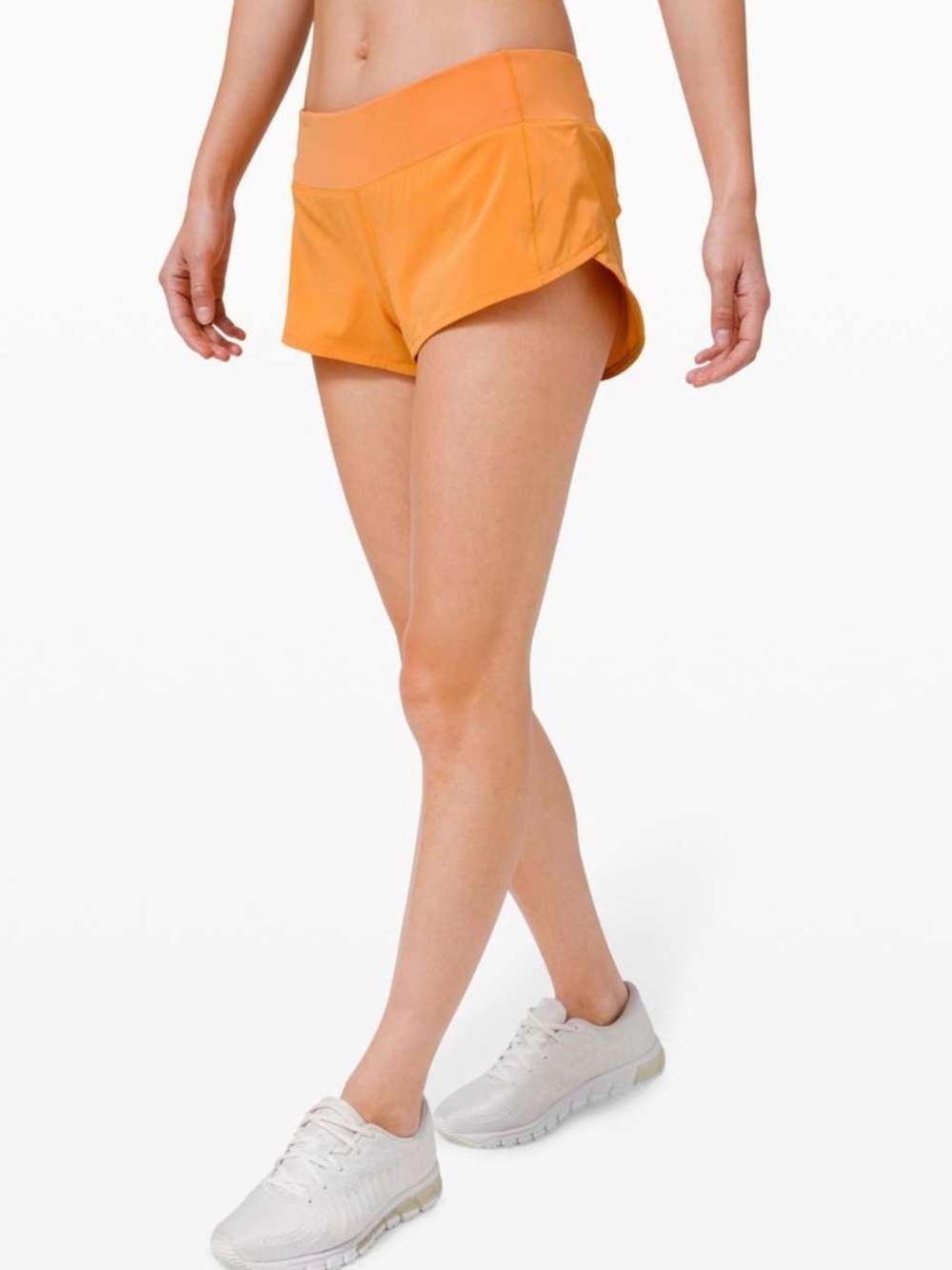 Lululemon Orange Speed Up Shorts